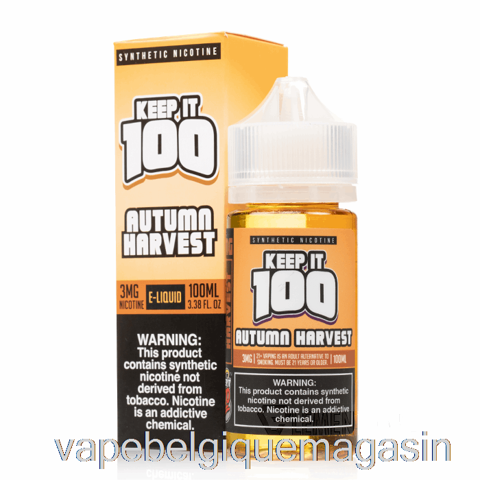 Vape Juice Récolte D'automne - Keep It 100 E-liquide - 100ml 6mg